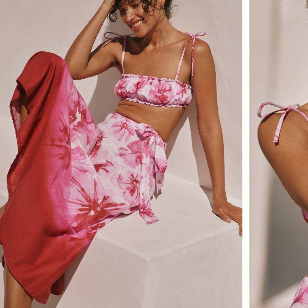 NWT SIGAL Rouched Bandeau Top